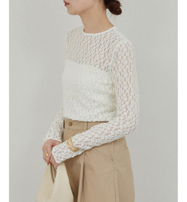  「【La nature linge】レースカットソー」|Tシャツ・カットソー|