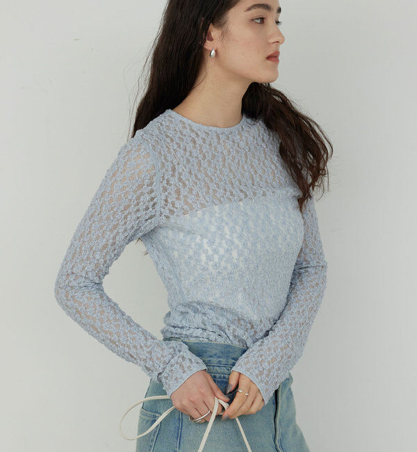  「【La nature linge】レースカットソー」|Tシャツ・カットソー|