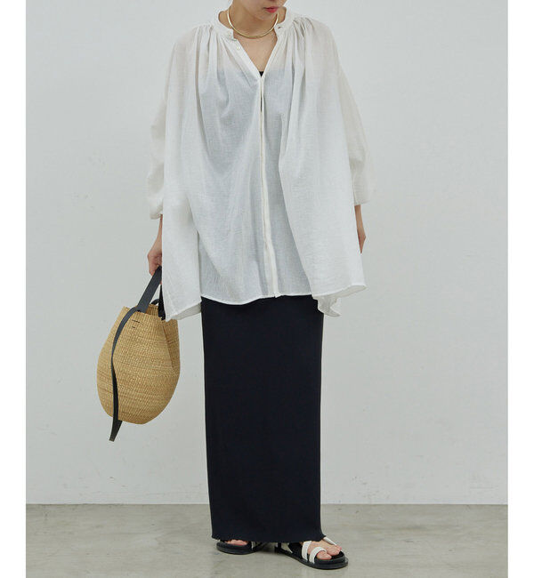  「ガーゼ比翼ブラウス」|シャツ・ブラウス|