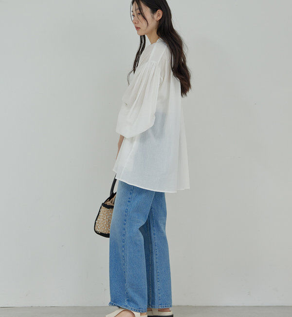  「ガーゼ比翼ブラウス」|シャツ・ブラウス|