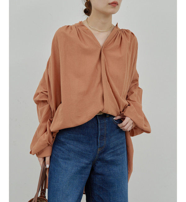  「ガーゼ比翼ブラウス」|シャツ・ブラウス|
