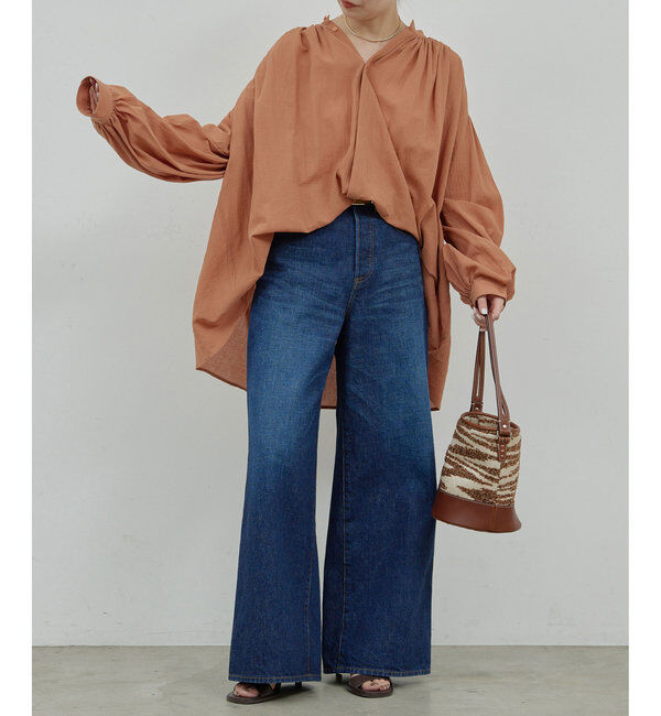  「ガーゼ比翼ブラウス」|シャツ・ブラウス|