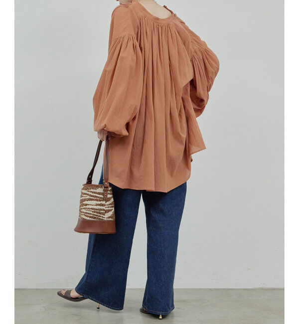  「ガーゼ比翼ブラウス」|シャツ・ブラウス|