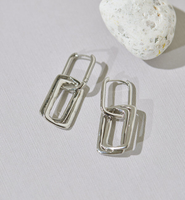  「3WAYスクエアリングピアス」|リング|