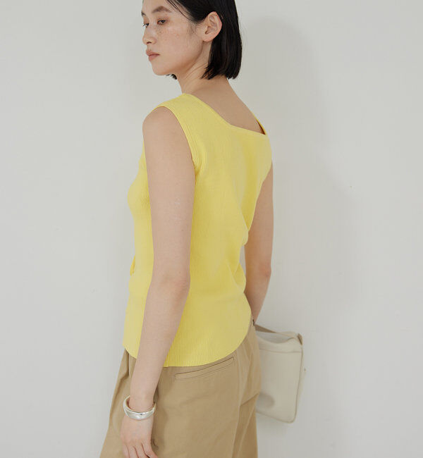  「【セットアップ対応】フレンチスリーブリブニット」|ニット・セーター|