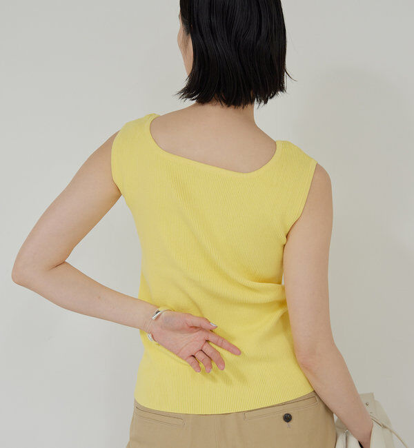  「【セットアップ対応】フレンチスリーブリブニット」|ニット・セーター|