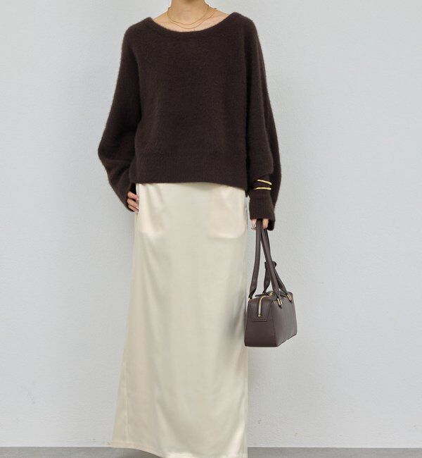  「【手洗い可能】ストレッチサテンタイトスカート」|スカート|