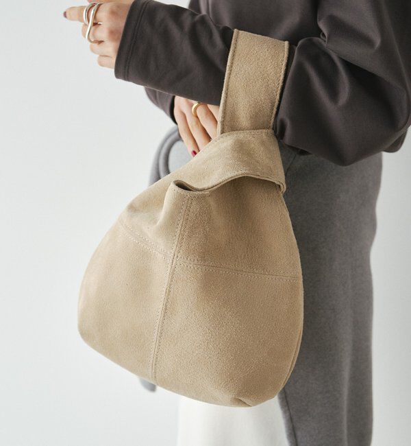  「スエード巾着ハンドバッグ」|トートバッグ|