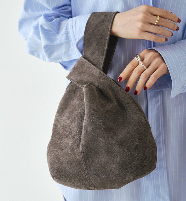  「スエード巾着ハンドバッグ」|トートバッグ|