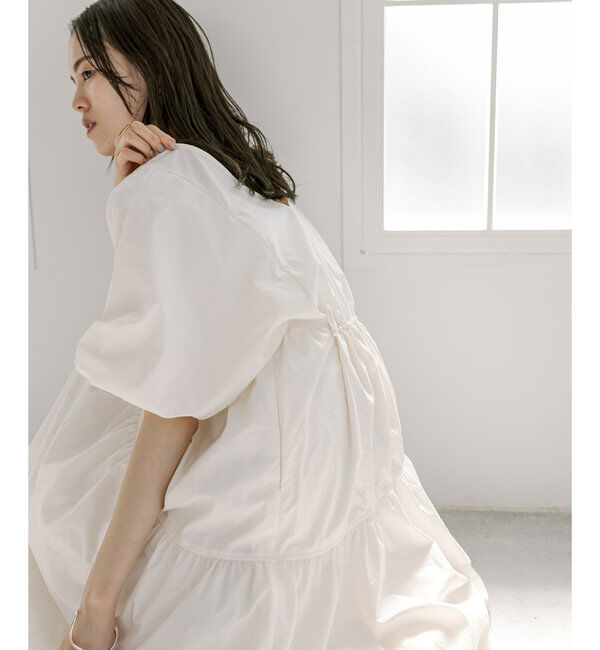  「【3サイズ展開】ドロストギャザーワンピース」|ワンピース|