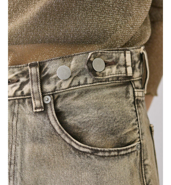  「【ai no de】 tsurugi NEWワイドパンツ」|デニム|