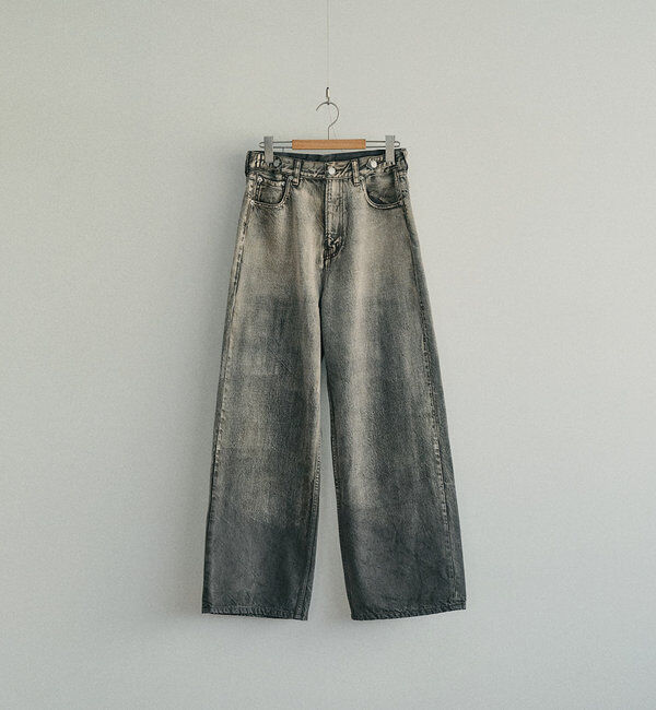  「【ai no de】 tsurugi NEWワイドパンツ」|デニム|