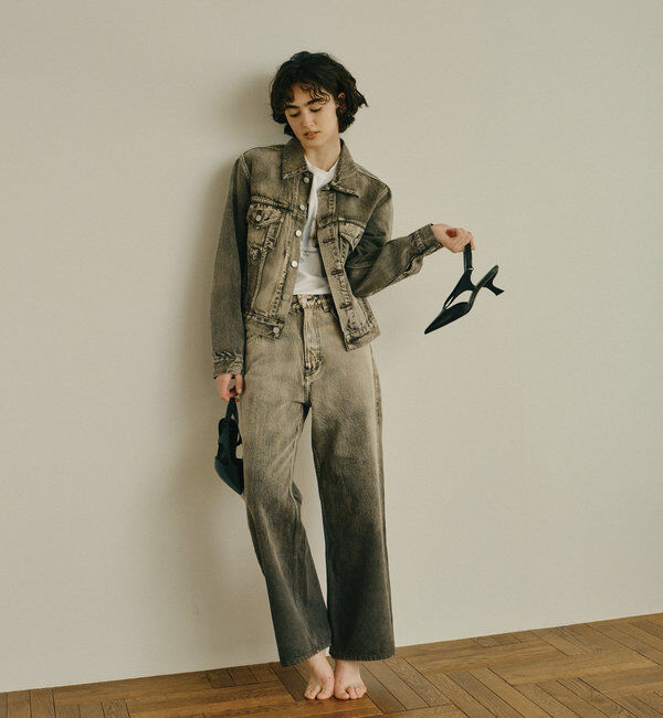  「【ai no de】 tsurugi NEWワイドパンツ」|デニム|