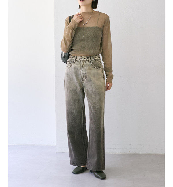  「【ai no de】 tsurugi NEWワイドパンツ」|デニム|