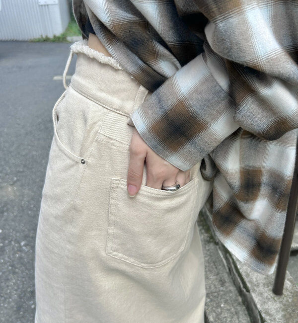  「【美シルエット◎】スリットマーメイドスカート」|スカート|