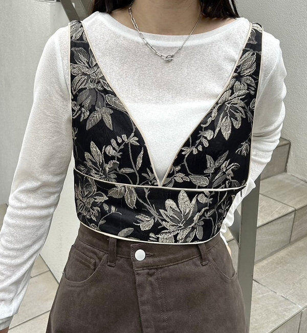  「ジャガードビスチェ」|シャツ・ブラウス|