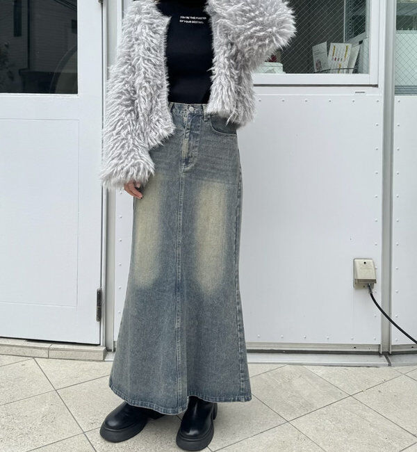  「[mline]デニムマーメイドスカート」|スカート|