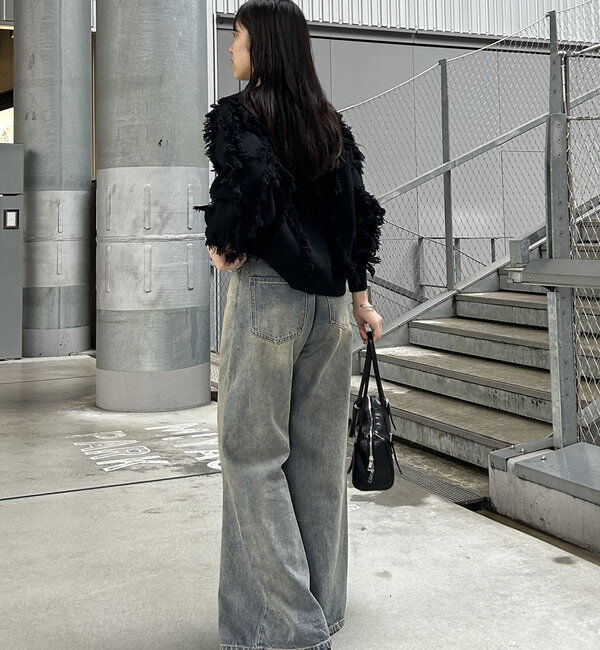  「【新色追加/ブラウン】フリンジニット」|ニット・セーター|