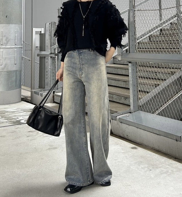  「【新色追加/ブラウン】フリンジニット」|ニット・セーター|