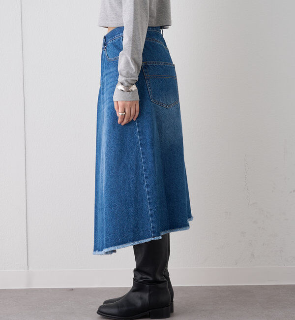  「ラップデニムスカート」|スカート|