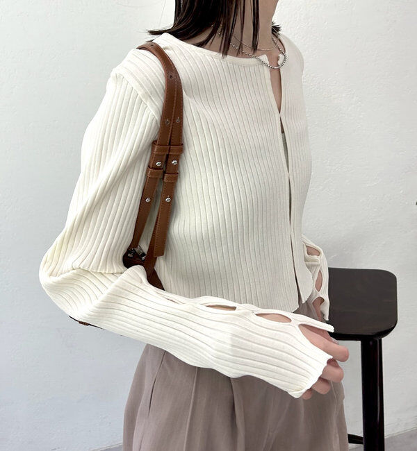  「ラウンドスリットニット」|ニット・セーター|