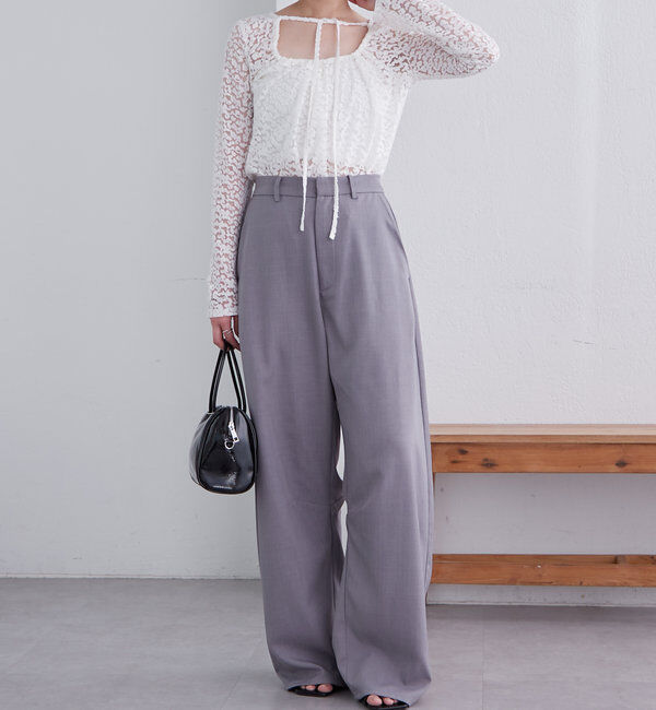  「シアーチョーカーリボンロンT」|Tシャツ・カットソー|