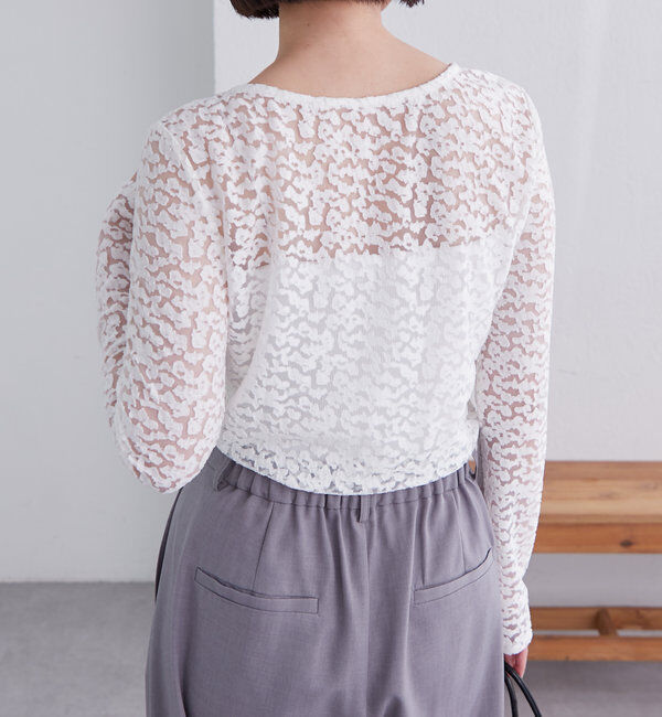  「シアーチョーカーリボンロンT」|Tシャツ・カットソー|