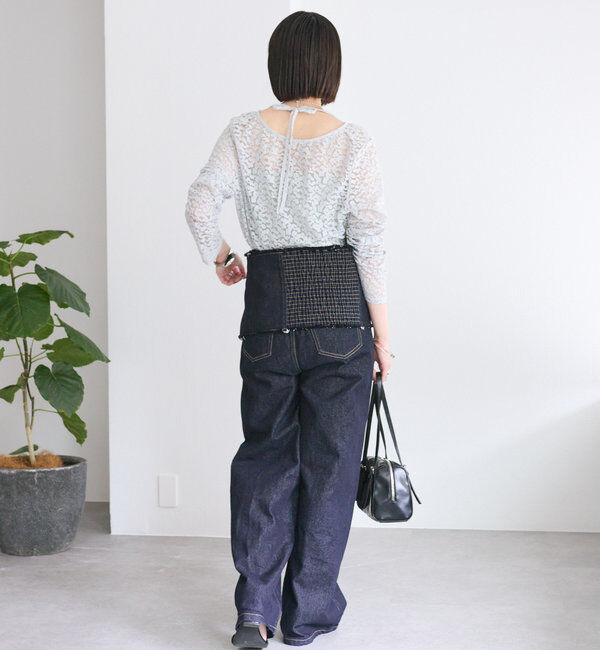  「シアーチョーカーリボンロンT」|Tシャツ・カットソー|