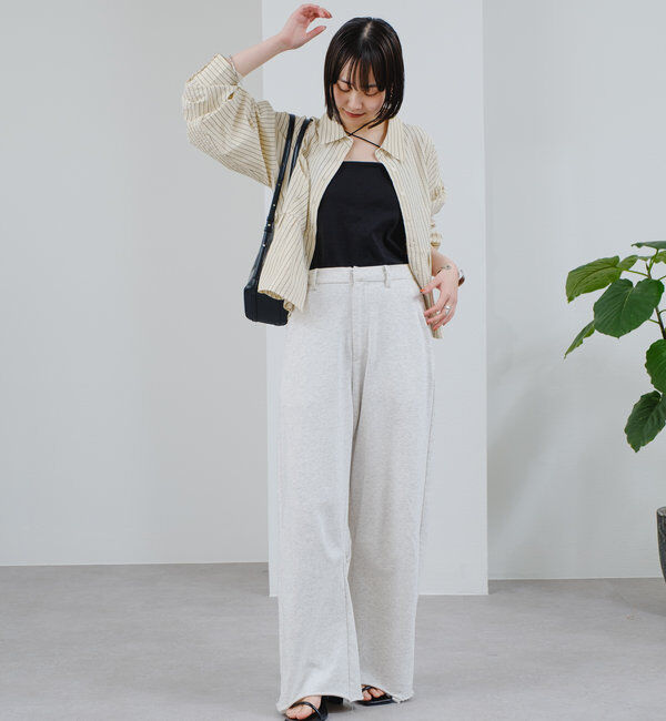  「ストライプペプラムブラウス」|シャツ・ブラウス|