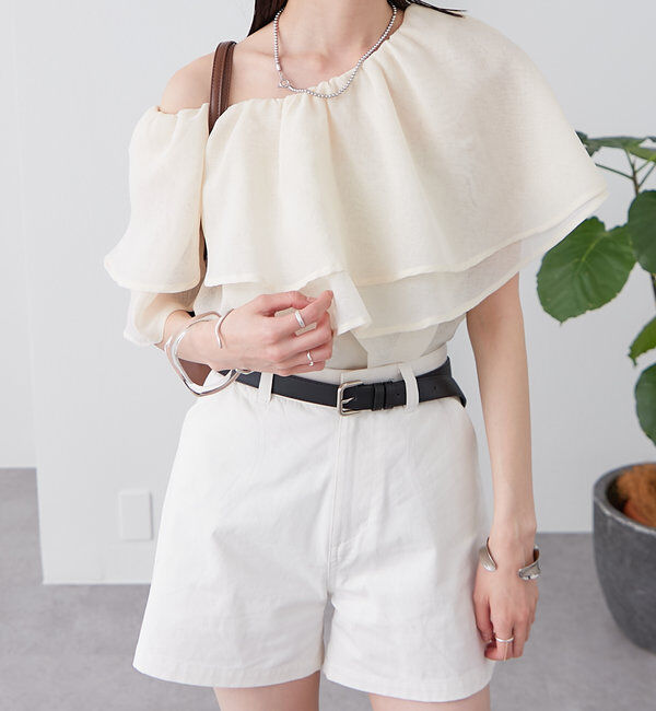  「シアーフリルオフショルブラウス」|シャツ・ブラウス|