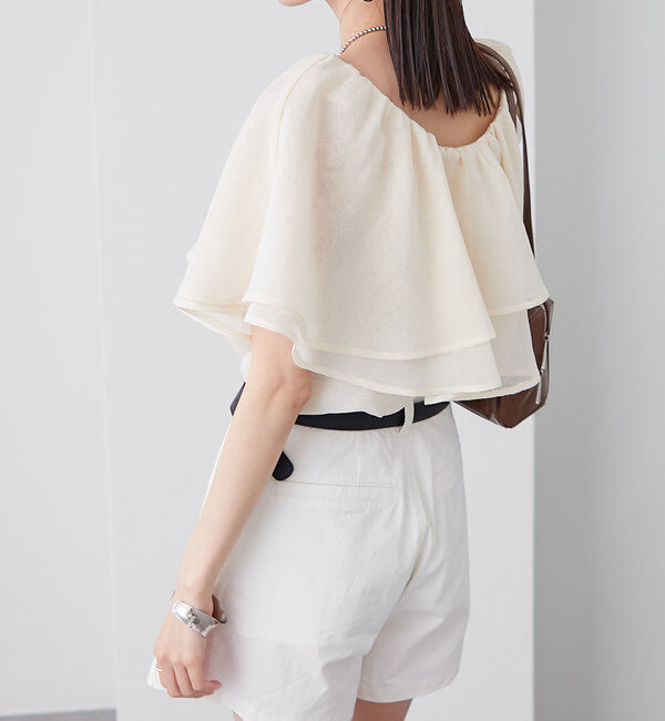  「シアーフリルオフショルブラウス」|シャツ・ブラウス|