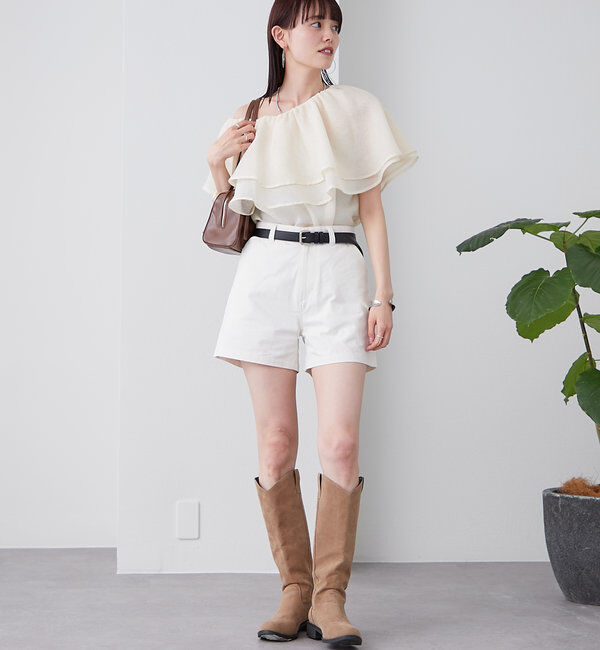  「シアーフリルオフショルブラウス」|シャツ・ブラウス|