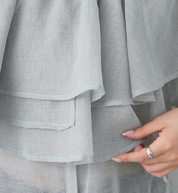  「シアーフリルオフショルブラウス」|シャツ・ブラウス|