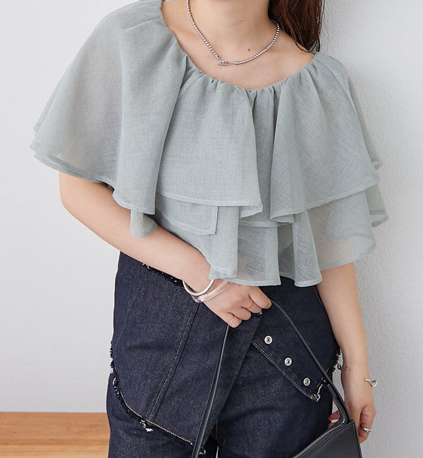  「シアーフリルオフショルブラウス」|シャツ・ブラウス|
