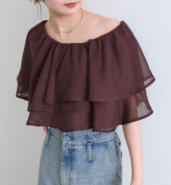  「シアーフリルオフショルブラウス」|シャツ・ブラウス|