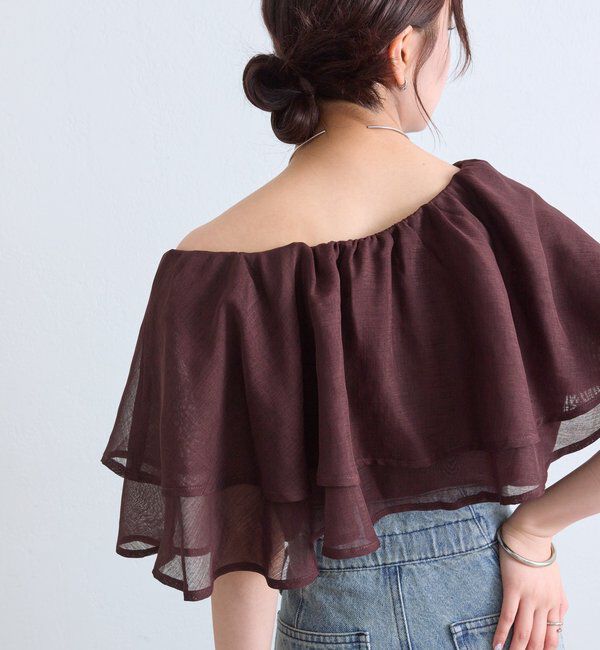  「シアーフリルオフショルブラウス」|シャツ・ブラウス|