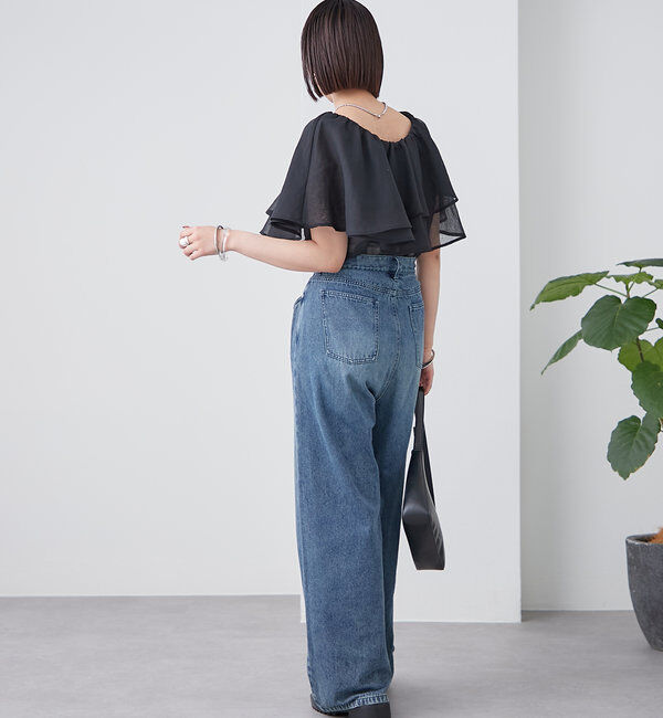  「シアーフリルオフショルブラウス」|シャツ・ブラウス|