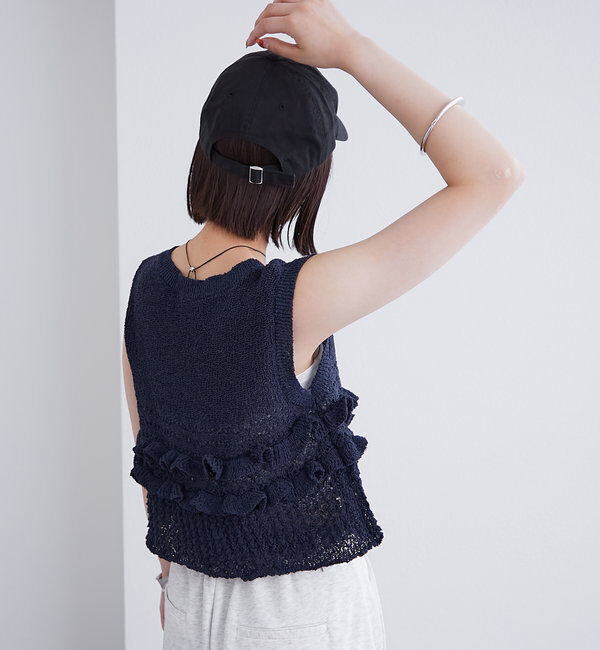  「フリルニットベスト」|ニット・セーター|