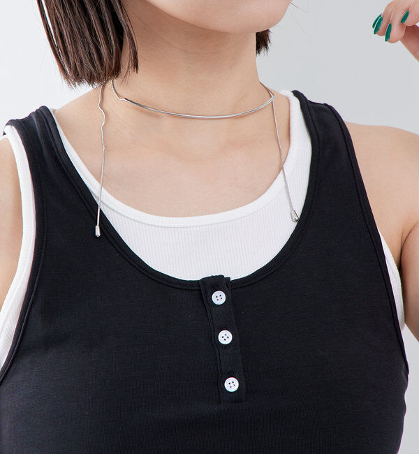  「[Eau]カーブモチーフチョーカーネックレス」|ネックレス|