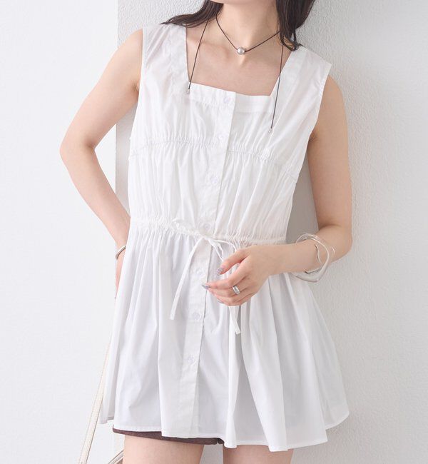  「ストライプタンクブラウス」|シャツ・ブラウス|オフホワイト