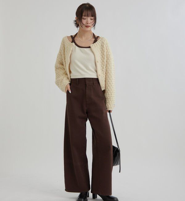  「カップ付き 配色キャミ」|キャミソール|