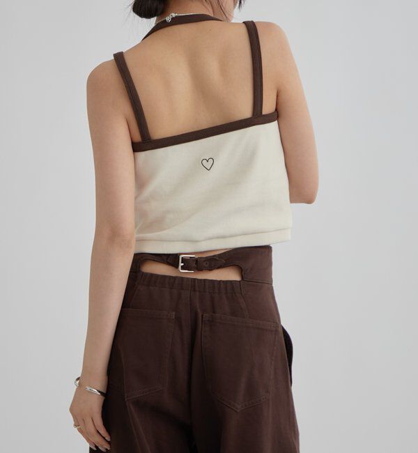  「カップ付き 配色キャミ」|キャミソール|