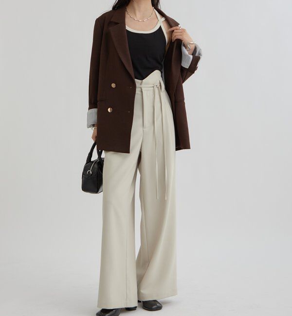  「カップ付き 配色キャミ」|キャミソール|