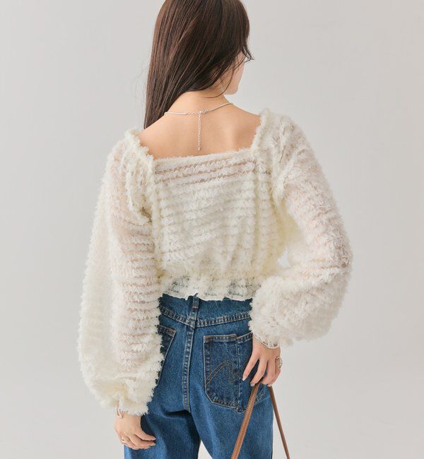  「スクエアフリンジ ブラウス」|シャツ・ブラウス|