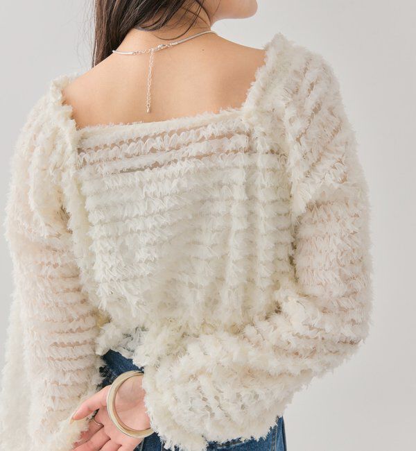  「スクエアフリンジ ブラウス」|シャツ・ブラウス|