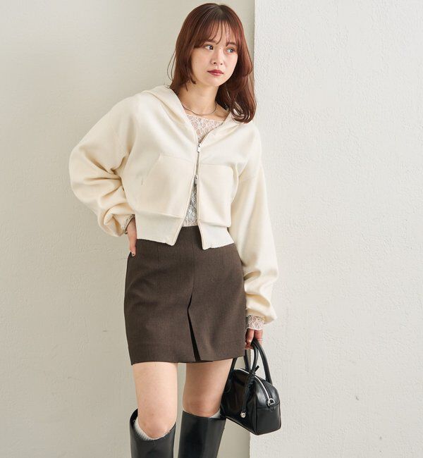  「フーディーニットショートパーカー」|パーカー|