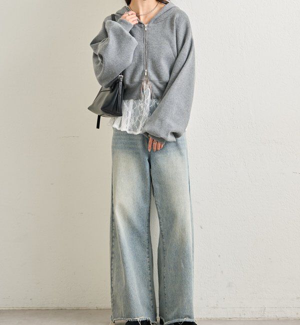  「フーディーニットショートパーカー」|パーカー|