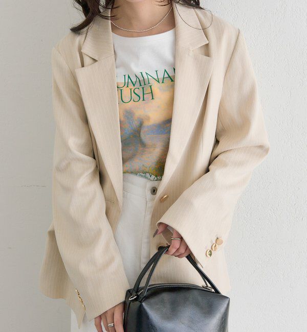  「ストライプテーラードジャケット」|テーラードジャケット|