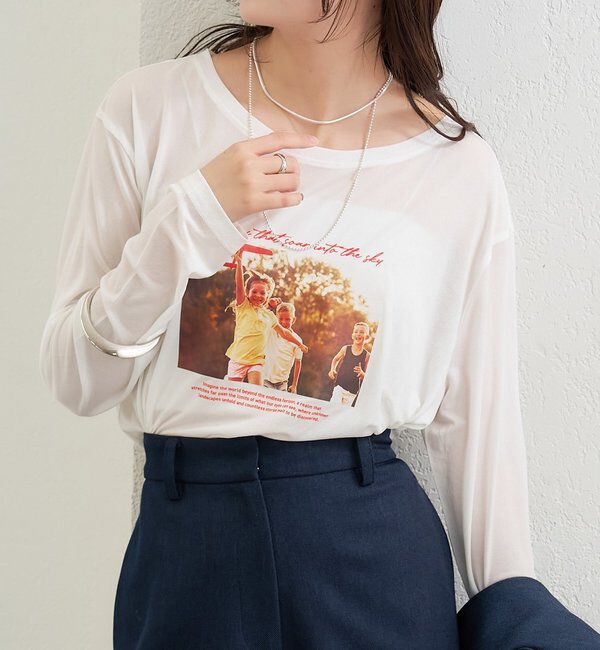 「シアーフォトロングTシャツ」|Tシャツ・カットソー|