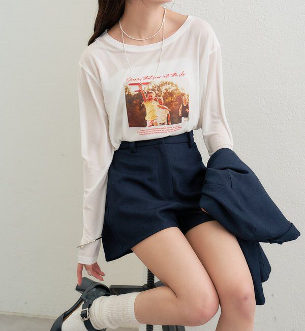  「シアーフォトロングTシャツ」|Tシャツ・カットソー|